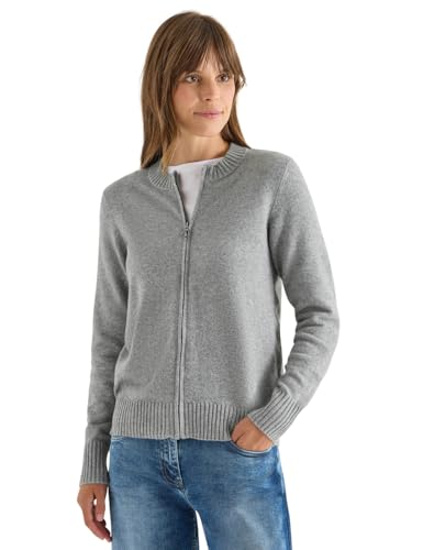 CECIL Cardigan mit Zipper Sporty Grey Melange XXL von Cecil