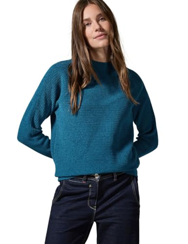 CECIL Damen B302952 Chenille Dolman Pullover, Celestial Aqua Blue, L EU von Cecil