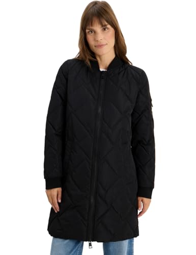 CECIL Damen 1005376 Langer Stepp-Blouson, Black, M von Cecil