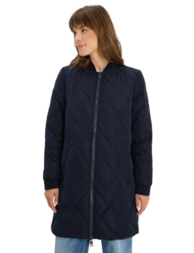 CECIL Damen 1005376 Langer Stepp-Blouson, Dark Navy Blue, M von Cecil