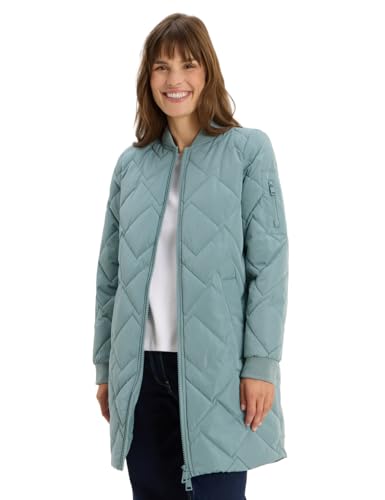 CECIL Damen 1005376 Langer Stepp-Blouson, Ice Hill Green, L von Cecil