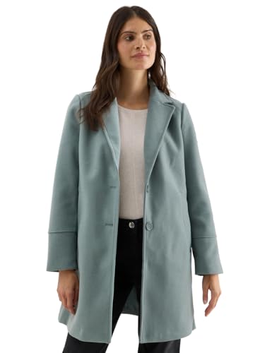CECIL Damen 1005389 Woll-Optik Revers-Mantel, Ice Hill Green, XXL von Cecil