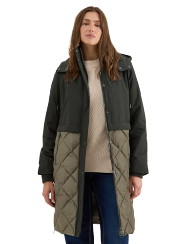 CECIL Damen 1005397 Mantel mit Strukturmix, Olive Wood, M von Cecil