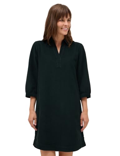 CECIL Damen 1408901 Cordkleid in Unifarbe, Ink Green, M von Cecil