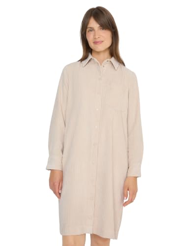 CECIL Damen 1408970 Cordkleid, Oat Milk beige, S von Cecil