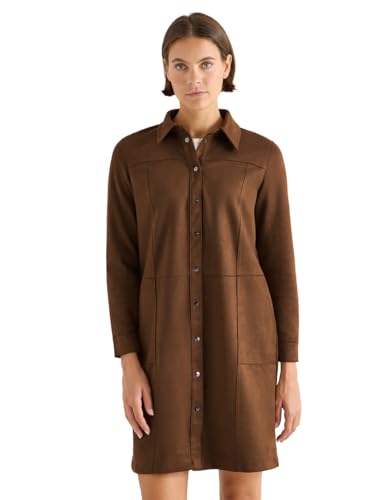 CECIL Damen 1408974 Velourskleid, Mocha Caramel, XXL von Cecil
