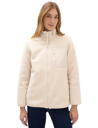 CECIL Damen 2115502 Jacke mit Nylondetails, Teddy Vanilla White, 48 von Cecil