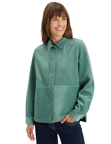 CECIL Damen 2116780 Cord Overshirt mit Knöpfen, Jewel Green, L von Cecil