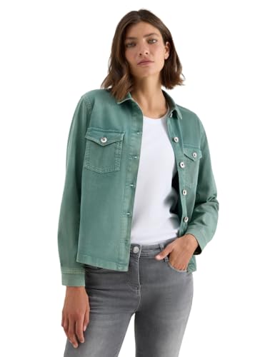 CECIL Damen 2116804 Colored Denim Overshirt, Jewel Green, XXL von Cecil