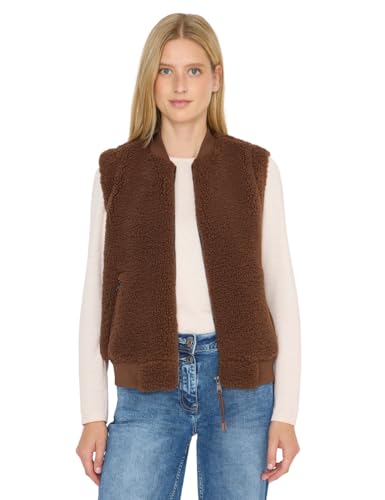 CECIL Damen 2200592 Teddy Weste, Mocha Caramel, S von Cecil