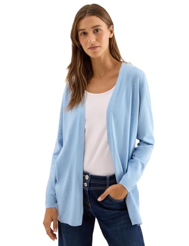 CECIL Damen 2515341 Offene Strickjacke, Whisper Blue Melange, L von Cecil