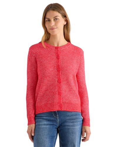 CECIL Damen 2515480 Cardigan, Fiery red Melange, M von Cecil