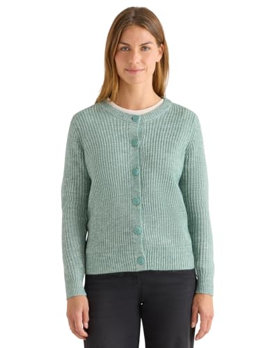 CECIL Damen 2515480 Cardigan, Jewel Green Melange, Medium von Cecil