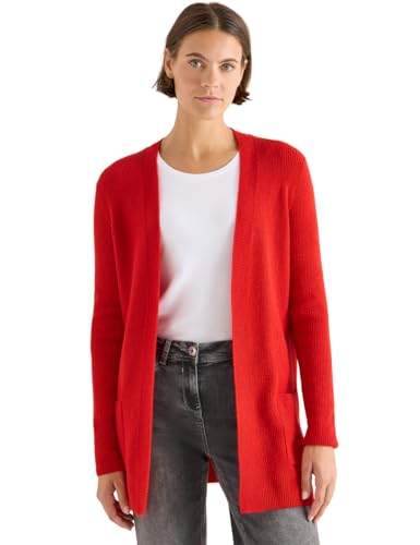 CECIL Damen 2515493 Offener Struktur-Cardigan, Fiery red, M von Cecil