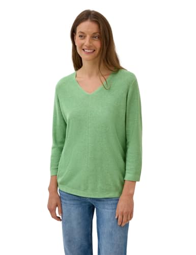 CECIL Damen 3015461 V-Neck Strickpullover, Fennel Green Melange, Large von Cecil