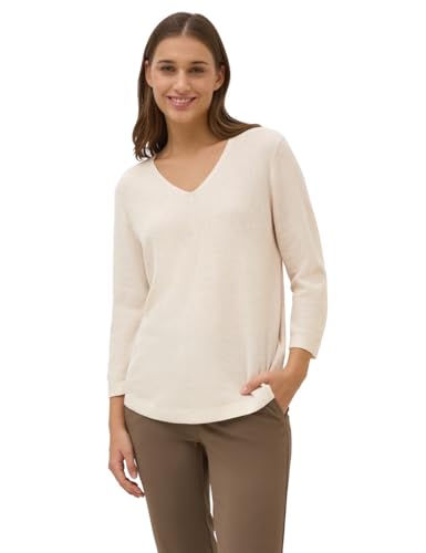 CECIL Damen 3015461 V-Neck Strickpullover, Oat Milk beige Melange, XL von Cecil