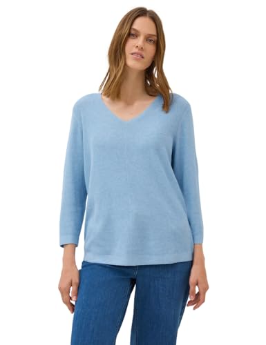 CECIL Damen 3015461 V-Neck Strickpullover, Whisper Blue Melange, M von Cecil