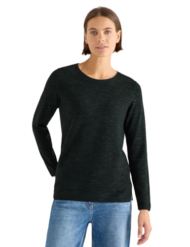 CECIL Damen 3015484 Strukturpullover, Ink Green Heather Melange, M von Cecil