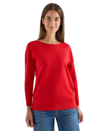 CECIL Damen 3015530 Pullover mit Strukturdetail, Fiery red, M von Cecil