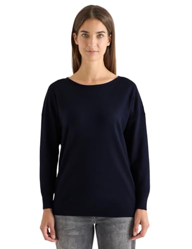 CECIL Pullover mit Strukturdetail urban Dark Blue XS CECIL Pullover mit Strukturdetail urban Dark Blue XS von Cecil