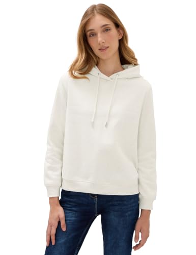 CECIL Damen 3015577 Sweatshirt mit Kapuze, Oat Milk beige Melange, XL von Cecil