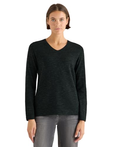 CECIL Damen 3015596 V-Neck Pullover, Ink Green Heather Melange, XS CECIL Damen 3015596 V-Neck Pullover, Ink Green Heather Melange, XS von Cecil