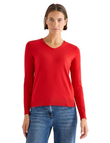 CECIL Damen 3015598 Kuscheliger Pullover, Fiery red, XL von Cecil