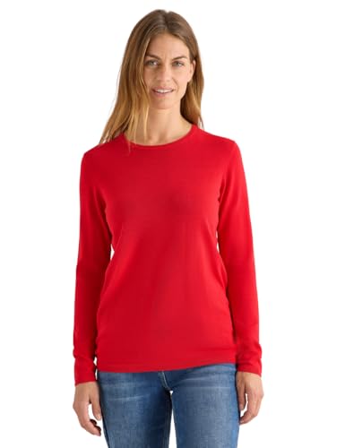 CECIL Damen 3015619 Basic Pullover, Fiery red, S von Cecil