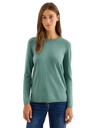 CECIL Damen 3015619 Basic Pullover, Jewel Green Melange, XXL von Cecil