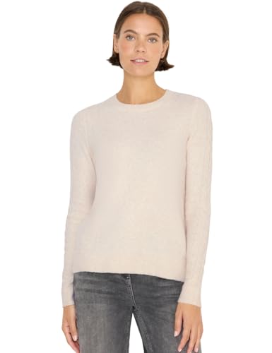 CECIL Pullover mit Strickdetail Oat Milk beige Melange XS von Cecil
