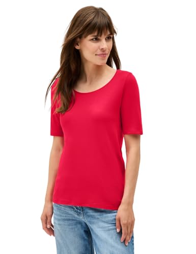 CECIL Damen 3116304 T-Shirt in Unifarbe, Glazed Apple red, XX-Large CECIL Damen 3116304 T-Shirt in Unifarbe, Glazed Apple red, XX-Large von Cecil