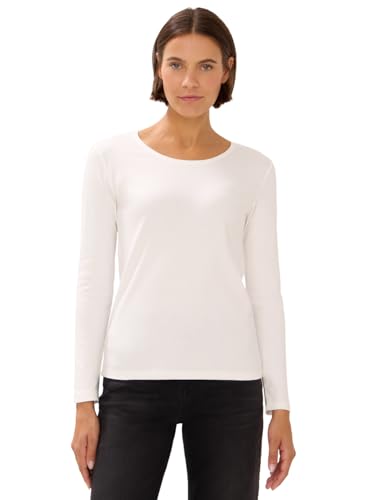 CECIL Damen 3120346 Basic Langarmshirt, Vanilla White, X-Small von Cecil