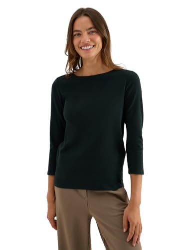 CECIL Damen 3127598 Basic Shirt in Unifarbe, Ink Green, X-Small CECIL Damen 3127598 Basic Shirt in Unifarbe, Ink Green, X-Small von Cecil