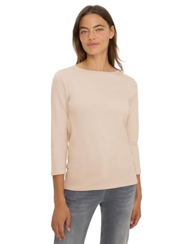 CECIL Damen 3127598 Basic Shirt in Unifarbe, Oat Milk beige, X-Small von Cecil