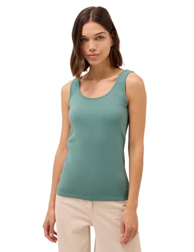 CECIL Damen 3225953 Basic Top in Unifarbe, Jewel Green, M von Cecil