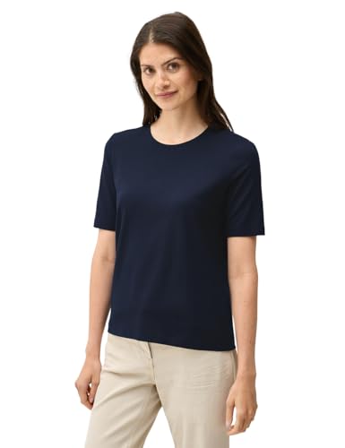CECIL Damen 3225993 Basic Rundhals T-Shirt, Urban Navy Blue, L CECIL Damen 3225993 Basic Rundhals T-Shirt, Urban Navy Blue, L von Cecil
