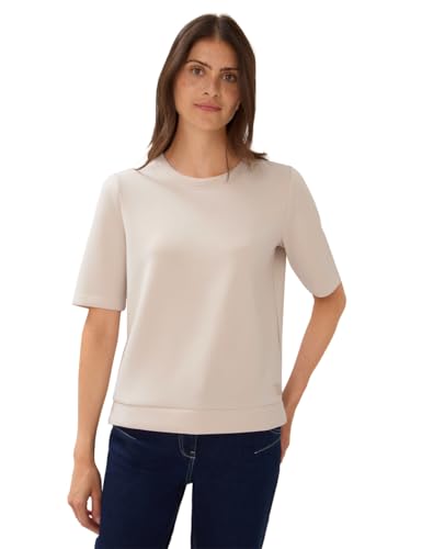 CECIL Damen 3226773 Softes Cupro Touch T-Shirt, Oat Milk beige, Small von Cecil