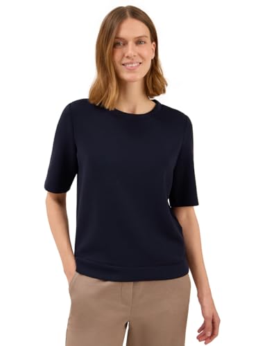 CECIL Damen 3226773 Softes Cupro Touch T-Shirt, urban Dark Blue, Large von Cecil