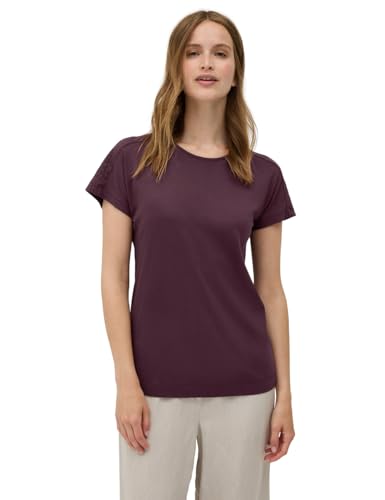 CECIL Damen 3227043 Shirt mit Burn-Out-Details, Mulberry red, X-Large von Cecil