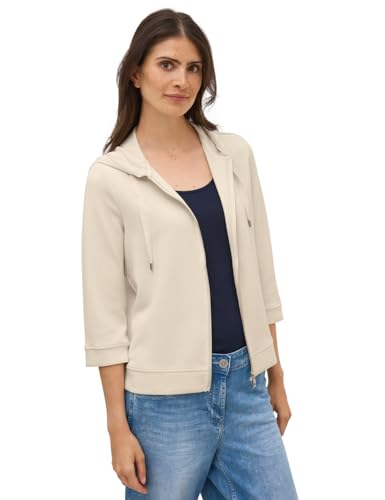 CECIL Damen 3227045 Softe Kapuzenjacke, Light beige, M von Cecil