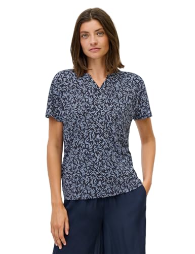 CECIL Damen 3227063 Shirt mit Minimal Print, urban Dark Blue, XS von Cecil