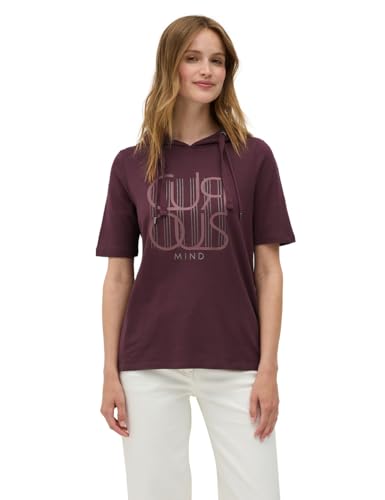 CECIL Damen 3227079 Kapuzenshirt mit Wording, Mulberry red, L CECIL Damen 3227079 Kapuzenshirt mit Wording, Mulberry red, L von Cecil