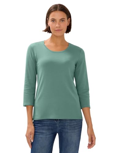 CECIL Damen 3227270 Basic Shirt, Jewel Green, L von Cecil