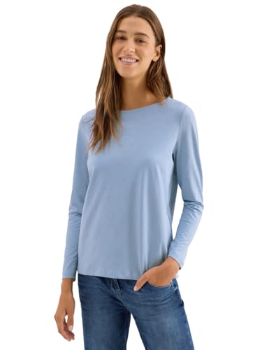 CECIL Damen 3227273 Basic Langarmshirt, Mountain Blue, X-Small von Cecil