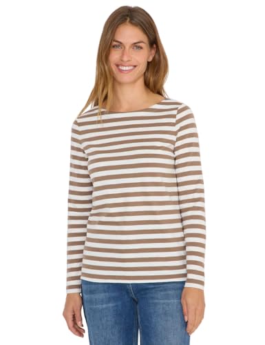CECIL Damen 3227274 Gestreiftes Basic Shirt, Natural Taupe, Small von Cecil