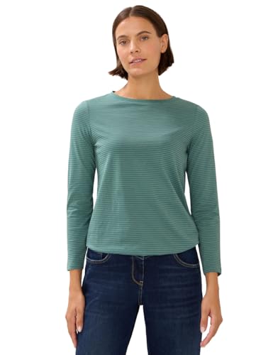 CECIL Damen 3227275 Shirt mit tonalen Streifen, Jewel Green, XS CECIL Damen 3227275 Shirt mit tonalen Streifen, Jewel Green, XS von Cecil