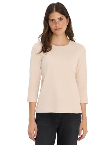 CECIL Damen 3227462 Shirt mit Rippstruktur, Oat Milk beige, S von Cecil