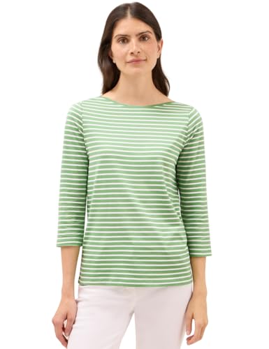 CECIL Damen 3227486 Gestreiftes Shirt, Fennel Green, M von Cecil