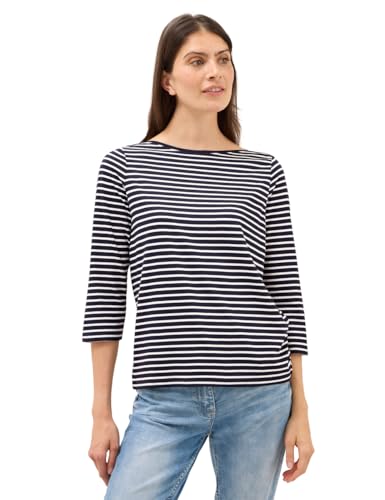 CECIL Damen 3227486 Gestreiftes Shirt, urban Dark Blue, X-Small CECIL Damen 3227486 Gestreiftes Shirt, urban Dark Blue, X-Small von Cecil
