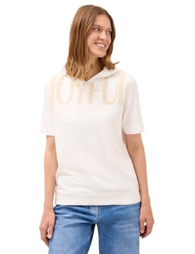 CECIL Damen 3227494 Kapuzenshirt mit Wording, Vanilla White, X-Small CECIL Damen 3227494 Kapuzenshirt mit Wording, Vanilla White, X-Small von Cecil